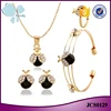 Environmental high density zinc alloy rhinestone animal ladybird shaped jewelry set for children