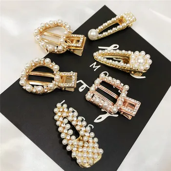 pearl and diamond hair clips