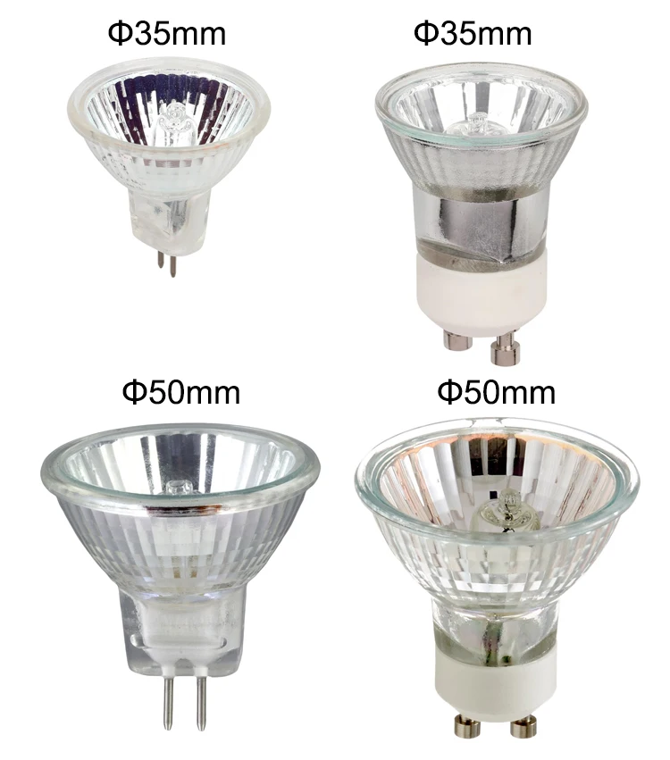 10W, 20W, 35W, 50W, 75W mr16 gu5.3 halogen bulb 12V 24V 110V 220V halogen spotlight