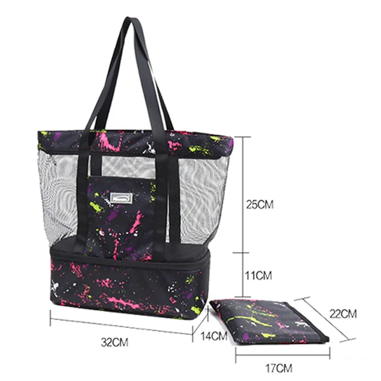 Good Quality Recylcable Durable Waterproof Mesh Beach Tote Bags With