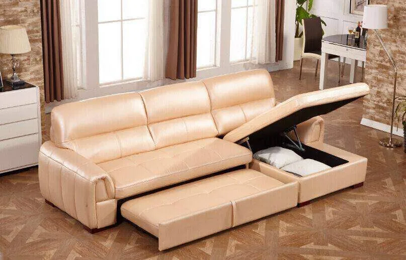 Multi Functional L Shape Sofa With Sofa Bed And Storage Box Buy