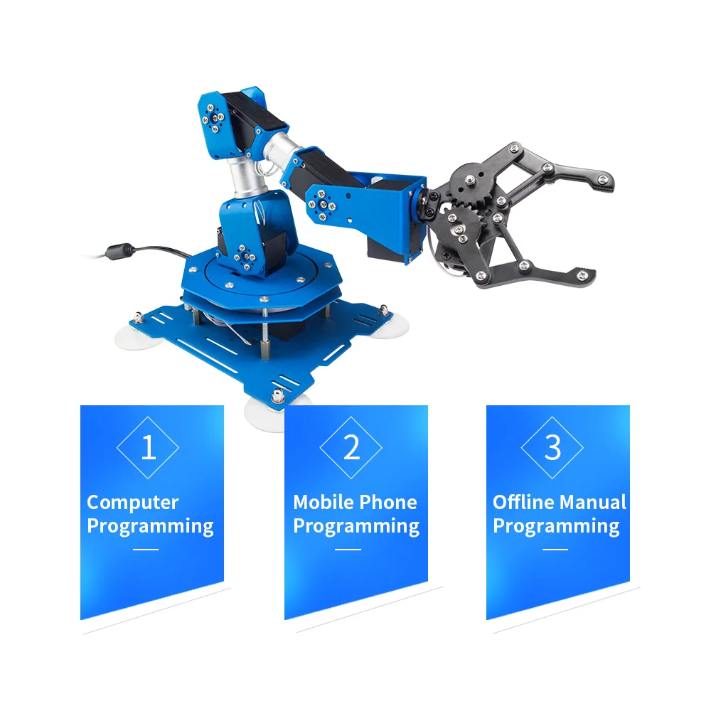 Hiwonder new design robot with serial bus servo,free PC software,App,educational arduino 6axis robotic arm