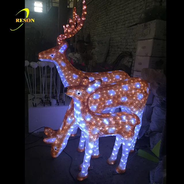 Life Size Led Lighted Reindeer Shopping Mall Giant Outdoor