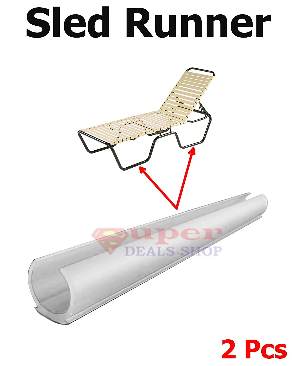 Buy 2 Pcs 12 Clear Vinyl Sled Glides Snap On Runners Chaise Fits