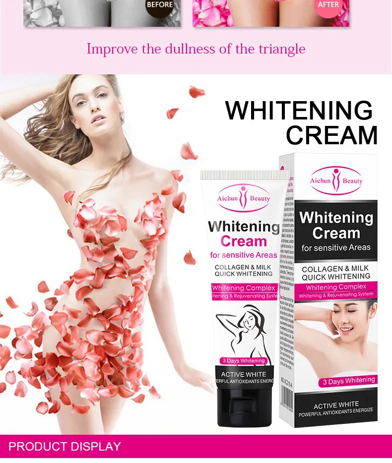 Aichun beauty Private Parts Knees Underarm Best Whitening Cream for sensitive areas