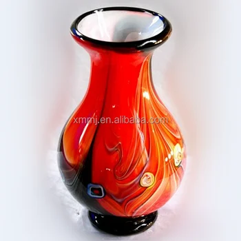 Hand Blown Red Antique Murano Vases Large Glass Buy Vases Large