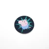 Fashion Straight Cut Woven Patches And Badges With Cartoon Pig Logo For Sports Fabric Clothing