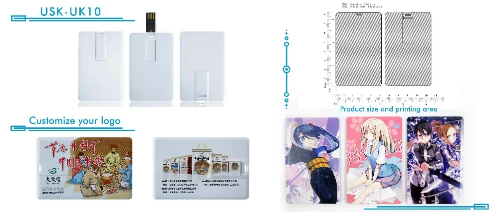 best price pen drive USB 2.0 3.0 custom logo 1GB 2GB 4GB 8GB 16GB 32Gb 64 GB credit card usb flash drive with logo - ANKUX.COM