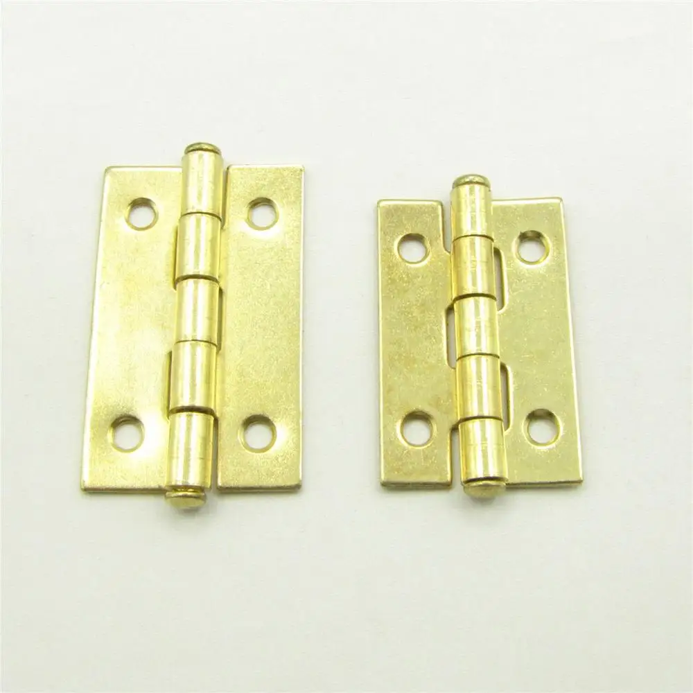 
Small Decorative Jewelry Cigar Box Hinges Brass Plated Mini Hinge 