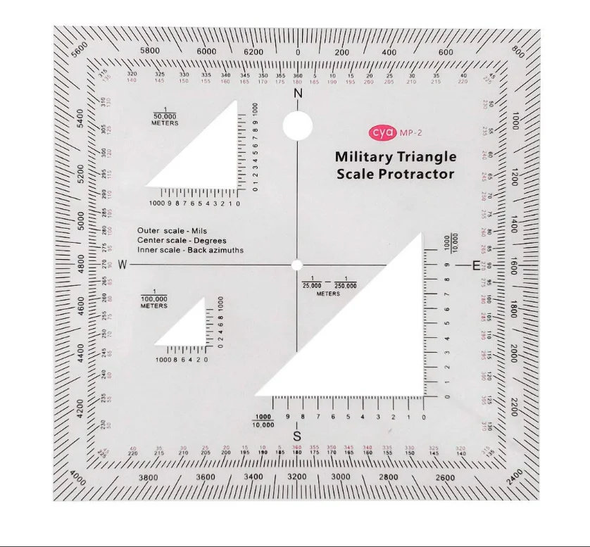 Military Protractor. Military Grid reference System.