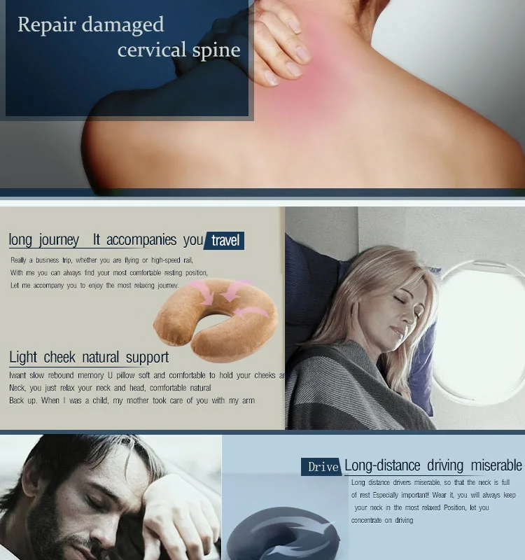 High Quality Memory Foam Pillow U Shape Pillow Neck Protection