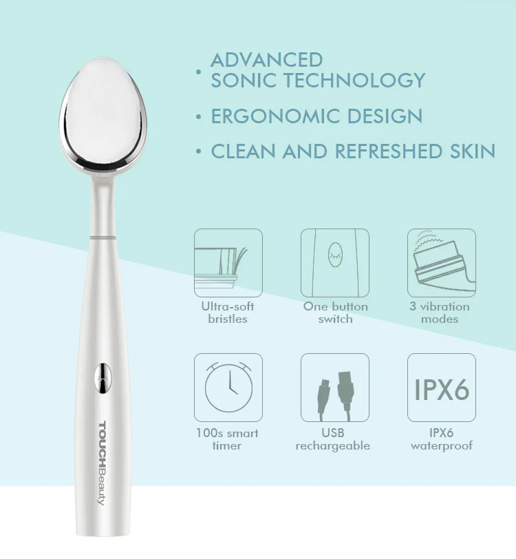 TOUCHBeauty TB1781 high quality portable waterproof electric sonic cleaning brush