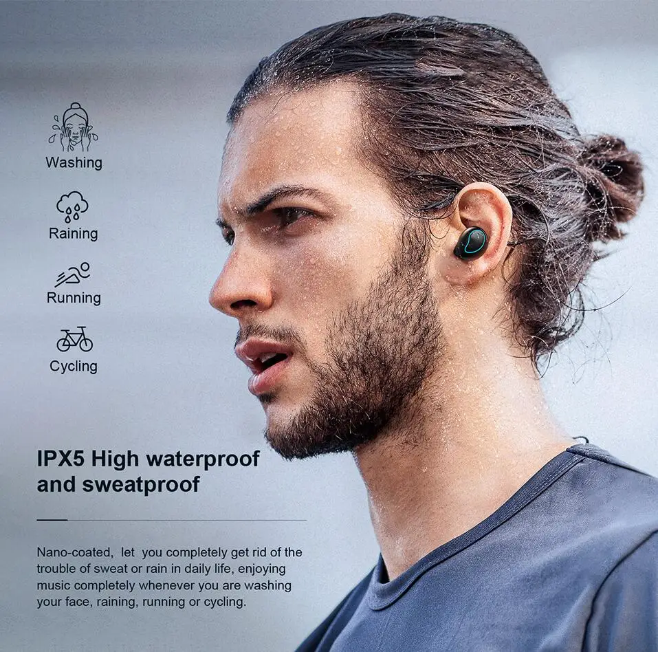 2019 High Quality TWS Earbuds Bluetooth 5.0 Earphone with Charging Case for Mobile Phone - ANKUX.COM