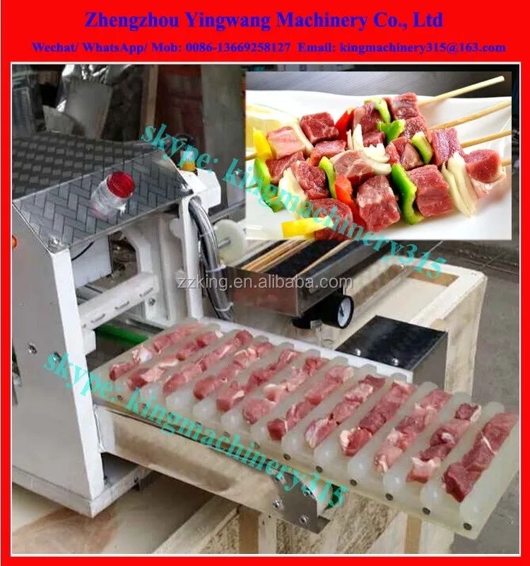 Professional Automatic Skewer Machine/chicken Fish Meat Skewer Grill