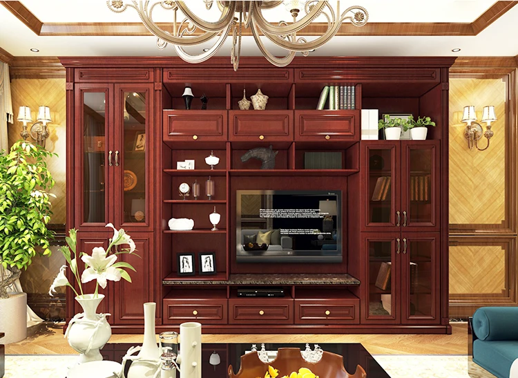 Drawers pvc furniture television tv cabinet for living room
