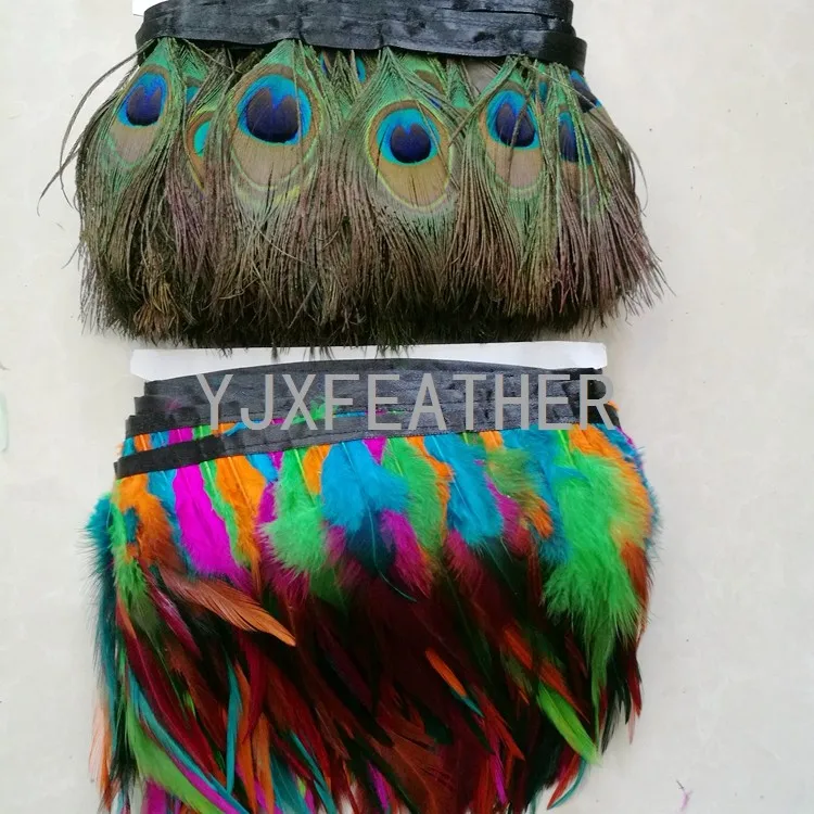 Wholesale Artificial Peacock Feather Trim Fringe Trimmings With Full Eyes Buy Fringe Trimmings