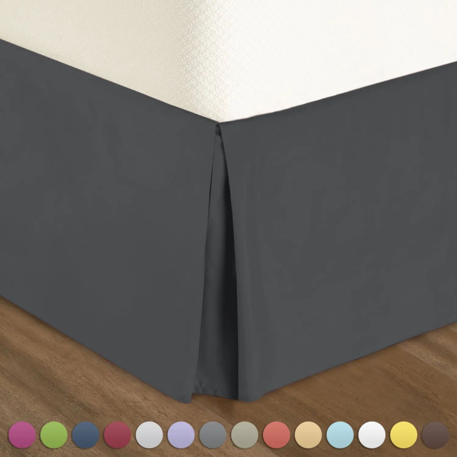 Bed With Skirt Find Deals On Line At Get Quotations Pleated Bed Skirt King Size Dark Gray Luxury Double Brushed 100 Microfiber Dust