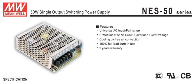 24V 2.2A Original switching power supply NES-50-24