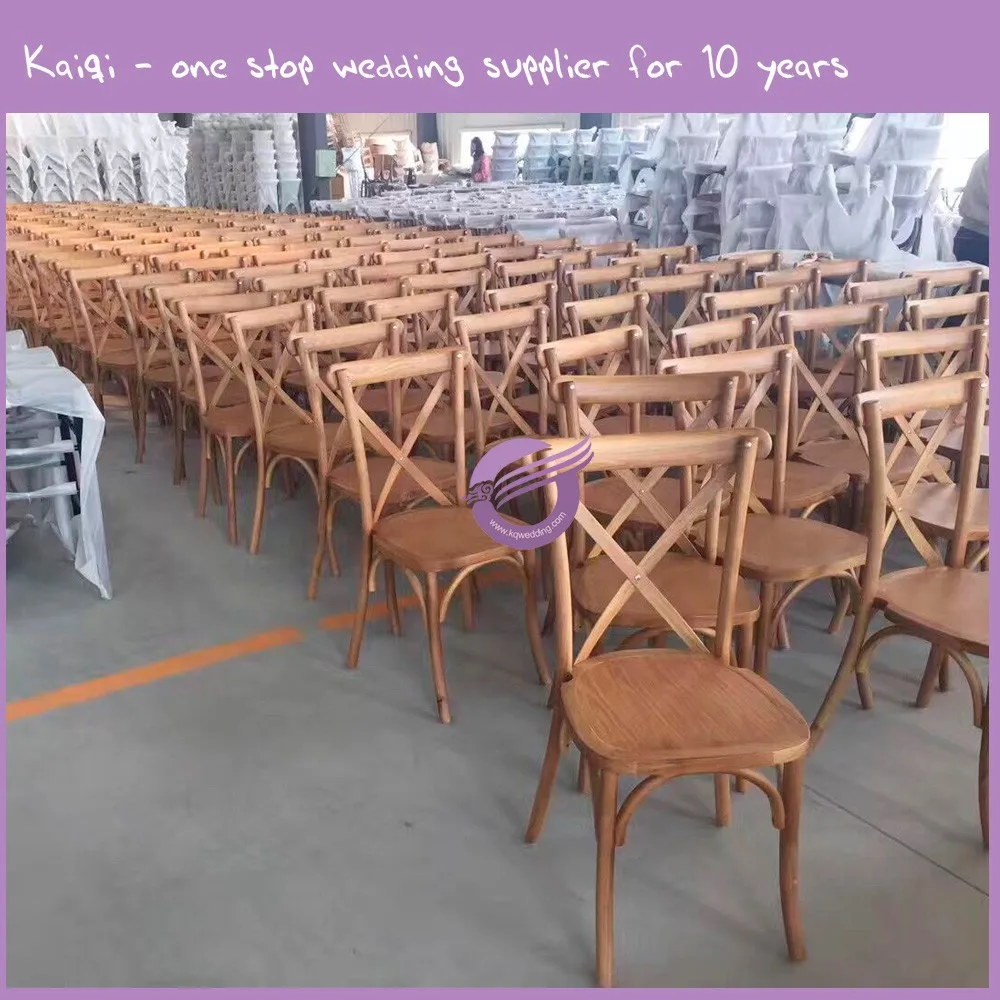 5. ZY00430 antique stacking wooden vintage cross back chair, dining chair