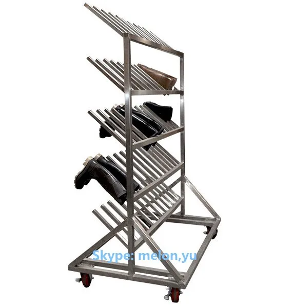 Factory Direct Sales 15-pair Stainless Steel Boot Rack/mobile Boot Rack ...