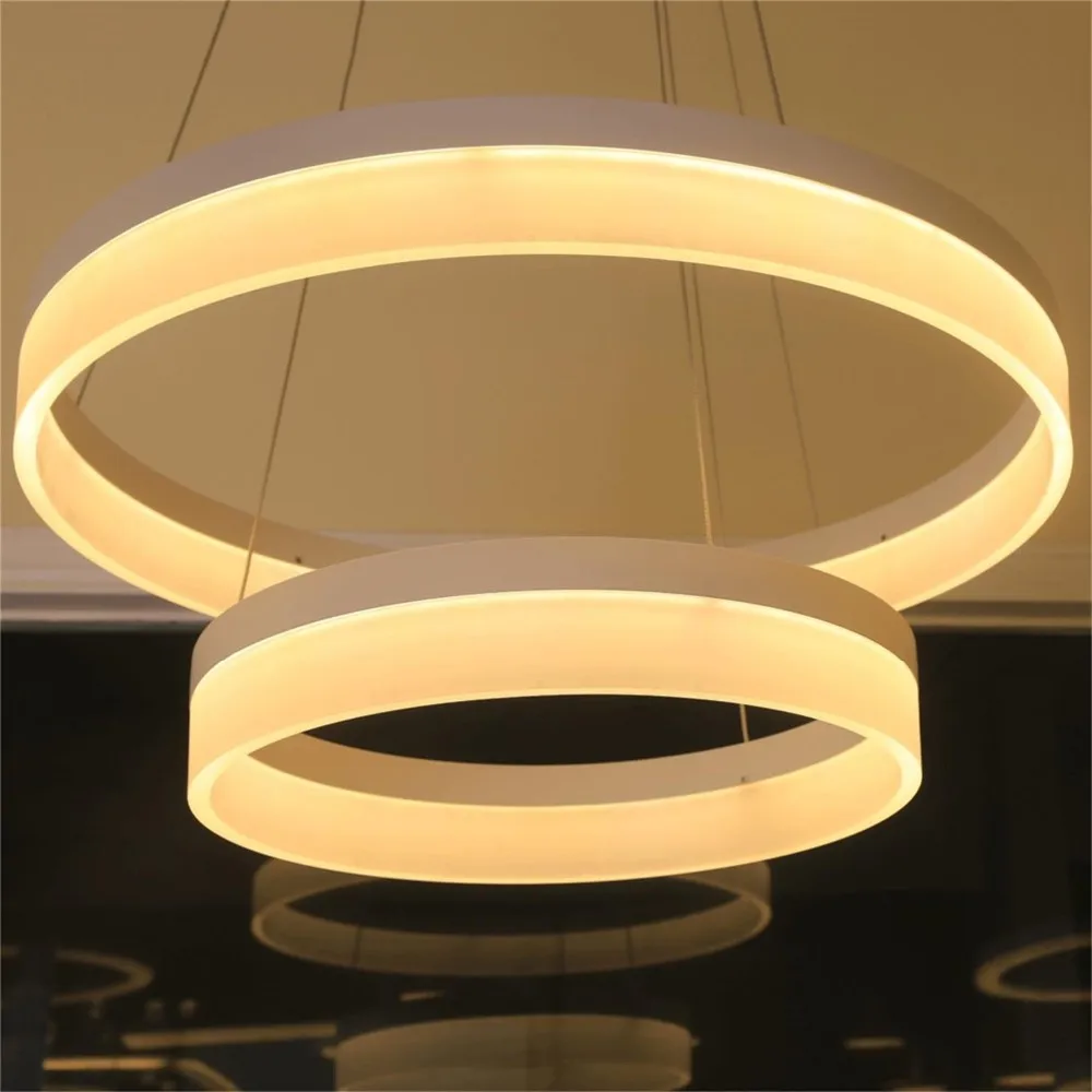 HOT sale new led modern ring pendant light fixture,hanging dining room acrylic pendant light for hotel