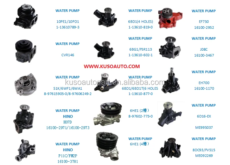Truck Water Pump Good Quality For Fuso 6d22t/6d24t Oil Type Truck
