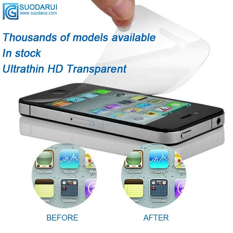 Clear LCD Screen Protector Film Foil Saver For Alcatel TRU with Cloth