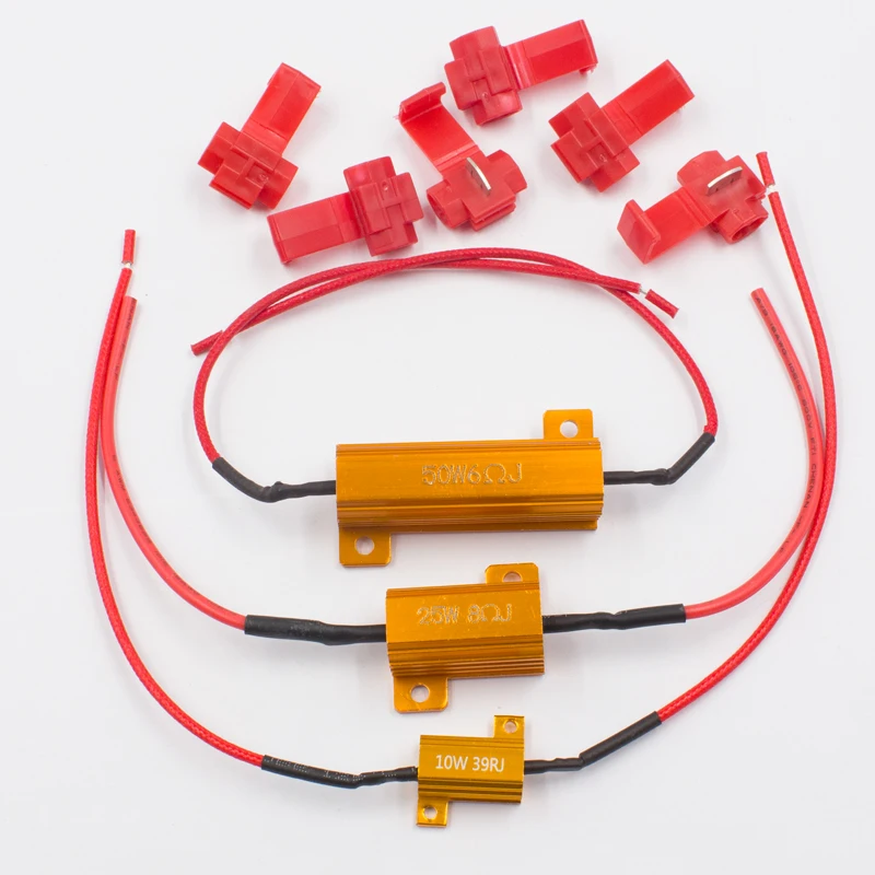 50w 6ohm 25w 8ohm Led Light Car Load Resistors H4 H1 H3 H7 H11 9005 9006 Xenon Led Bulbs Warning