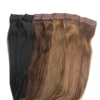 22inch 80g one piece 8 inch clip-in human hair extensions Quad weft clip in hair with 4 clips