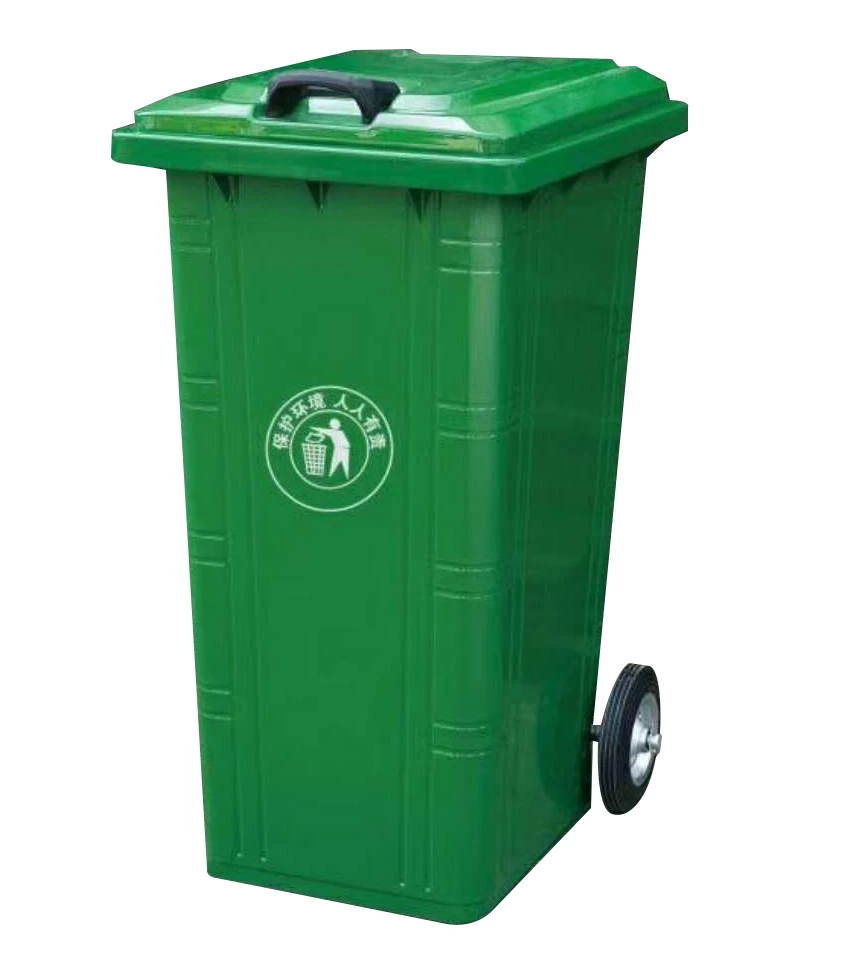 100l Fireproof Outdoor Waste Bin With Wheels And Lid - Buy Fireproof ...