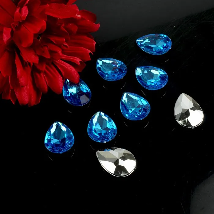 Acrylic fancy rhinestones, acrylic loose rhinestones tear drop