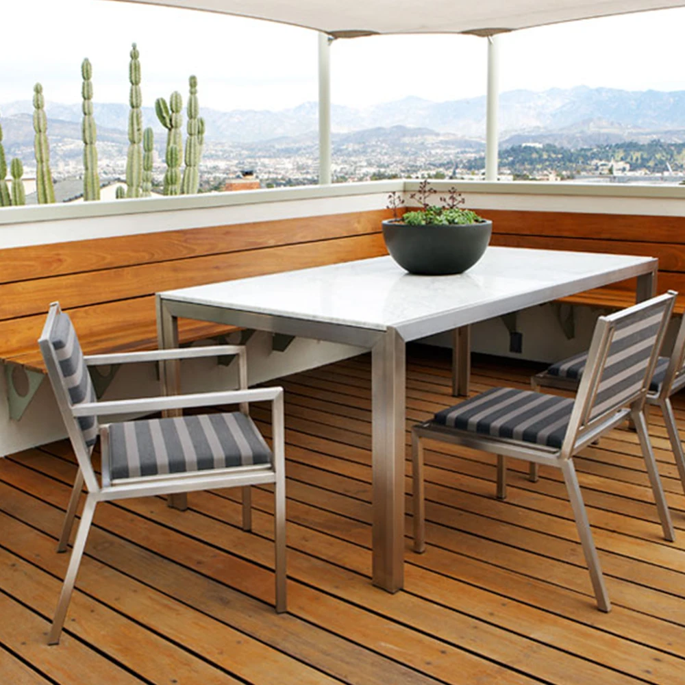 Aluminum Outdoor Furniture Patio Dining Chair Set Garden Table And Chair For Backyard Buy