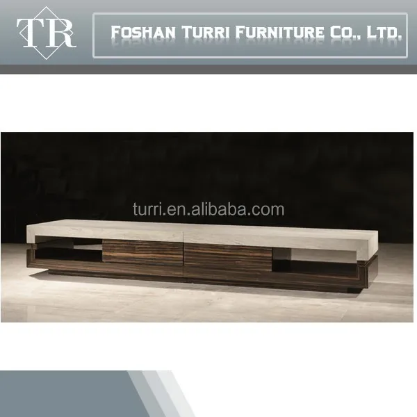 Mobile porta tv moderno marmo travertino armadietto di legno id ...