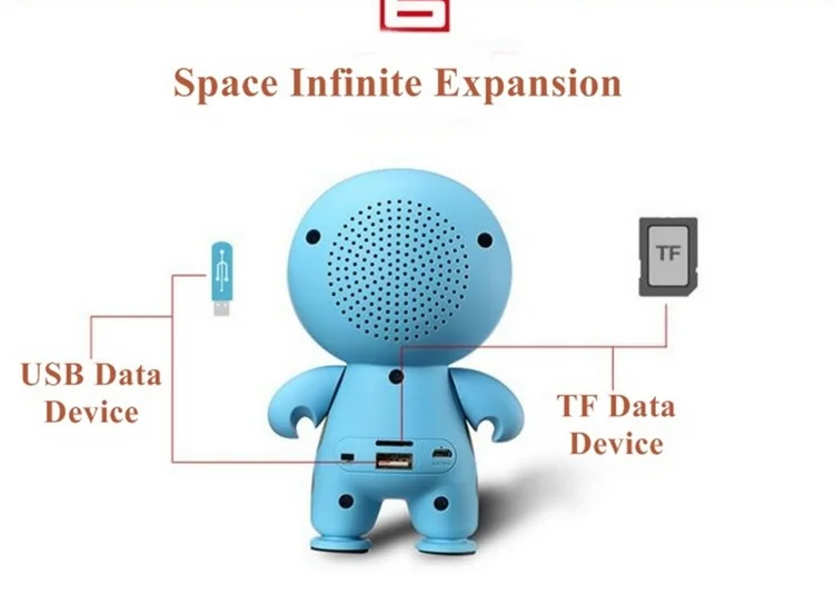 Mini Portable Wireless Cartoon baymax wireless speaker Support TF Card USB AUX Input Handsfree Call - ANKUX.COM