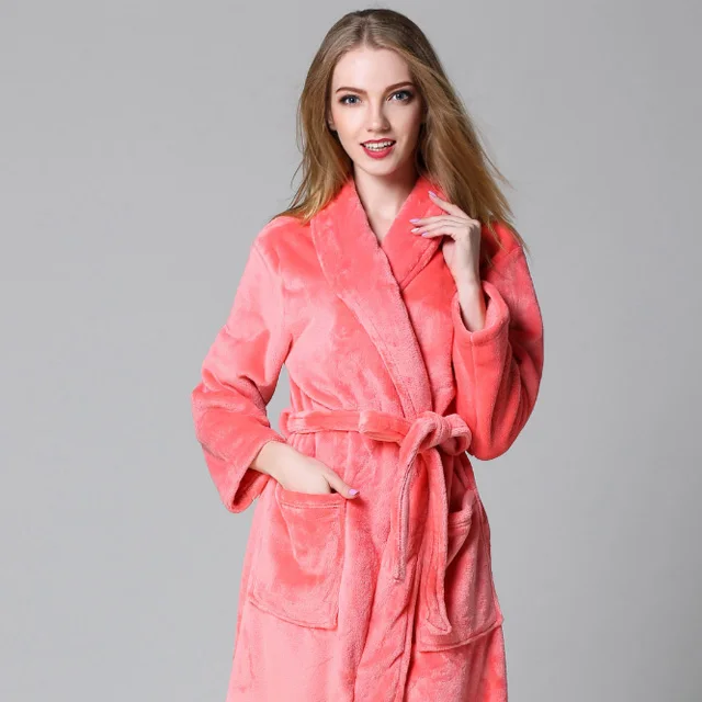 China Suppliers 100 Polyester Women Coral Fleece Bathrobe Buy Coral
