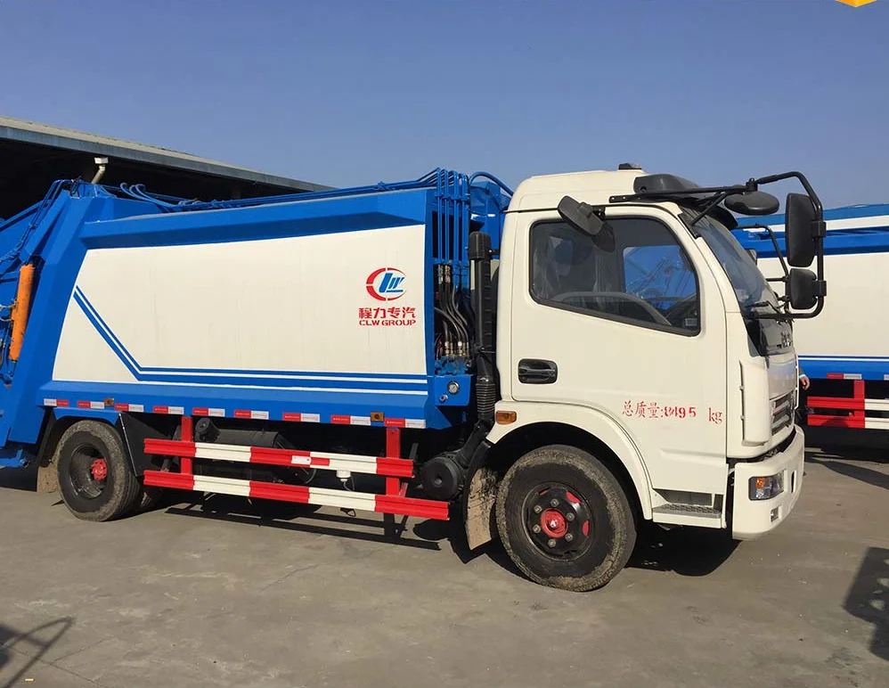 Dfac Small Garbage Truck Capacity 4-5 Ton Compression Garbage Truck On