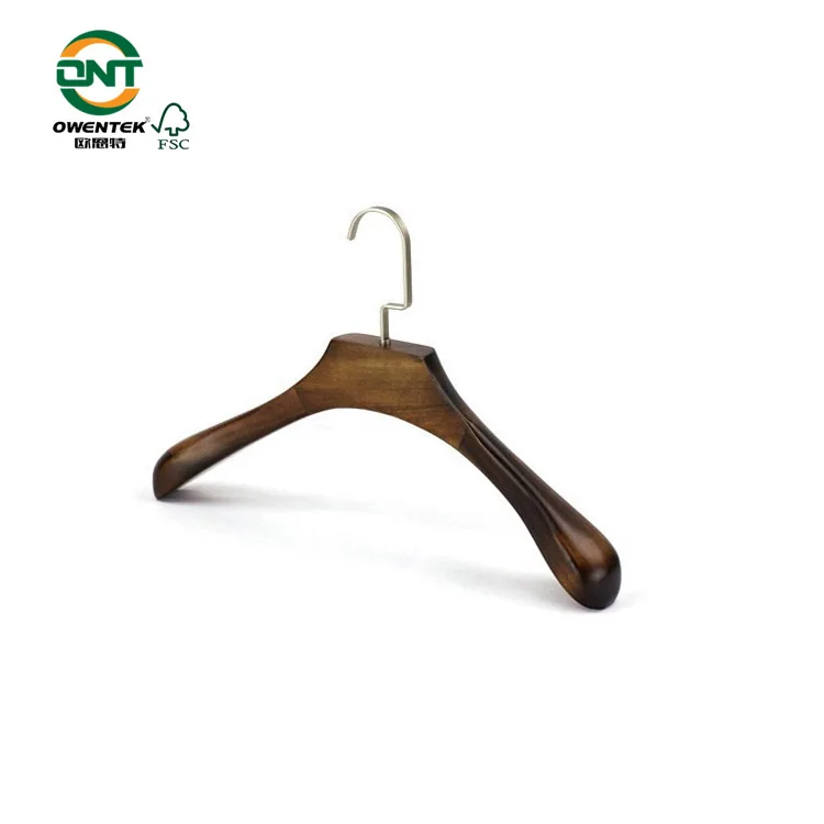 Wooden clothes hanger parts chromed hook A class_Luxury clothing hanger