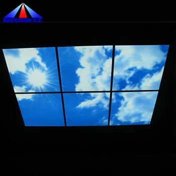 Design Custom Blue Sky Cloud Led Panel Light 595 595mm Led Ceiling