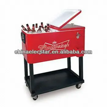 Stainless Steel Cooler Box With Wheel Cart Stainless Steel Cooler Box With Wheel