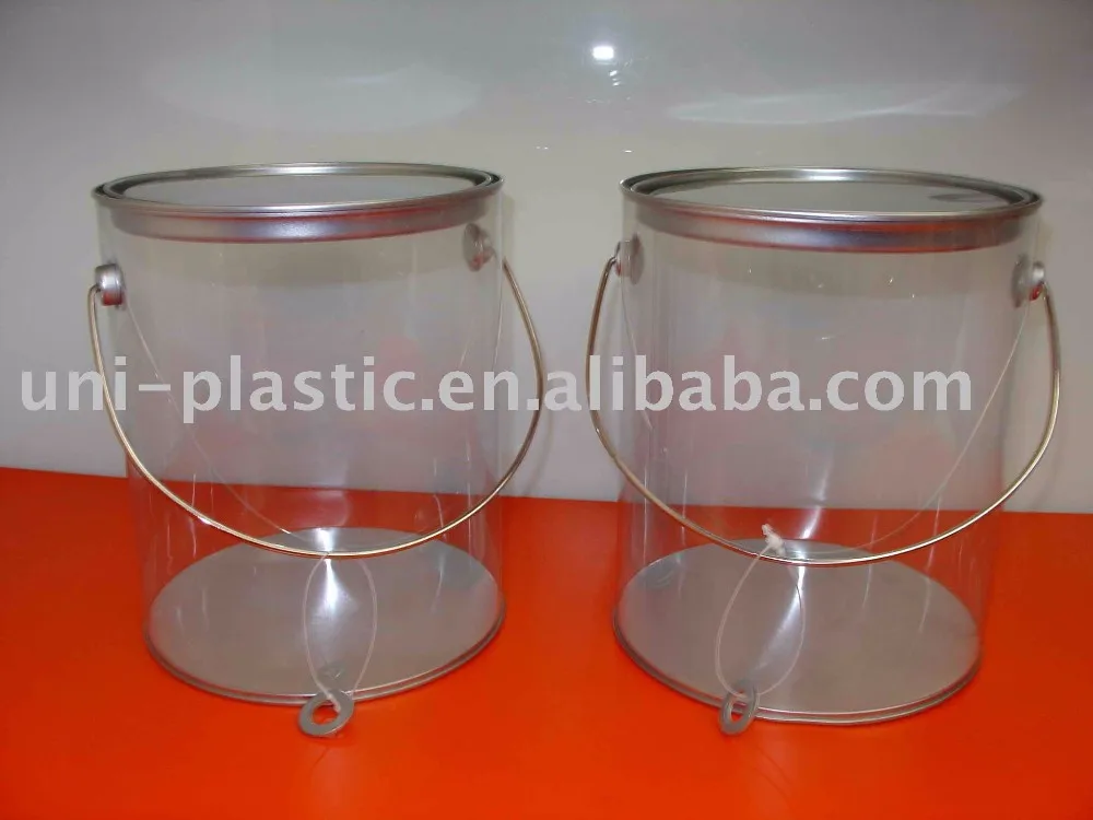 1 Gallon Clear Paint Can With Handle And Opener Buy Clear Paint Can