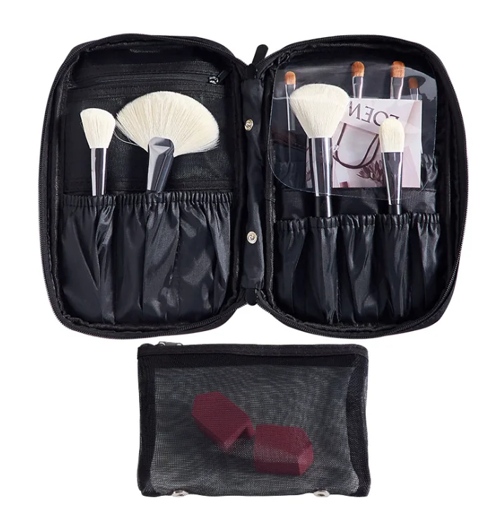 Best Selling Black Cosmetics Makeup Brush Bag With Private Label Buy