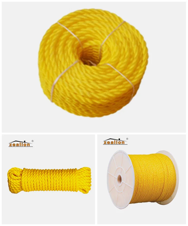 9mm 40mm Polypropylene Braided Commbination Rope 210d Polypropylene