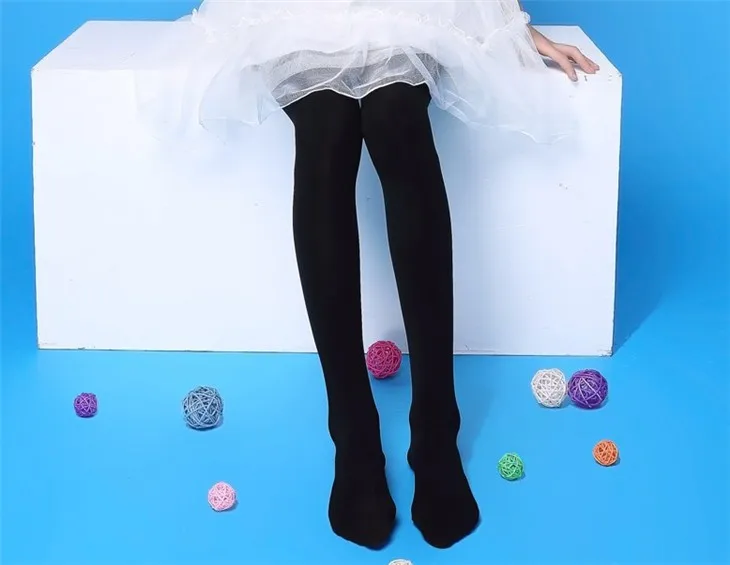 BT00006 Wholesale Children Nylon Spandex White Black Dance Ballet Pantyhose