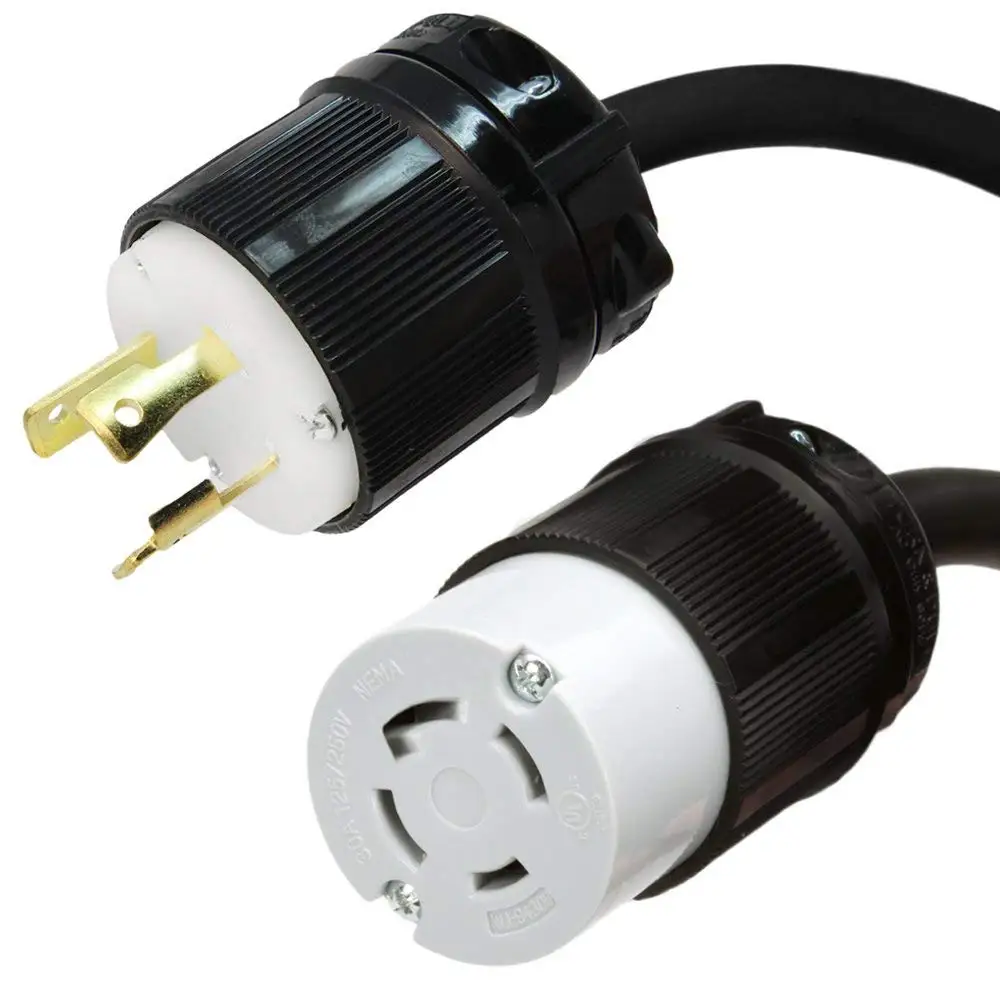 electrical wire NEMA L6-20P to L6-15R Plug Adapter Iron Box # IBX-3223 ...