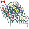 Decorative Colorful Tulip Border Fence Adorns Walkways, Gardens, and Patios, Snap Together In Straight Line Create Custom Angle