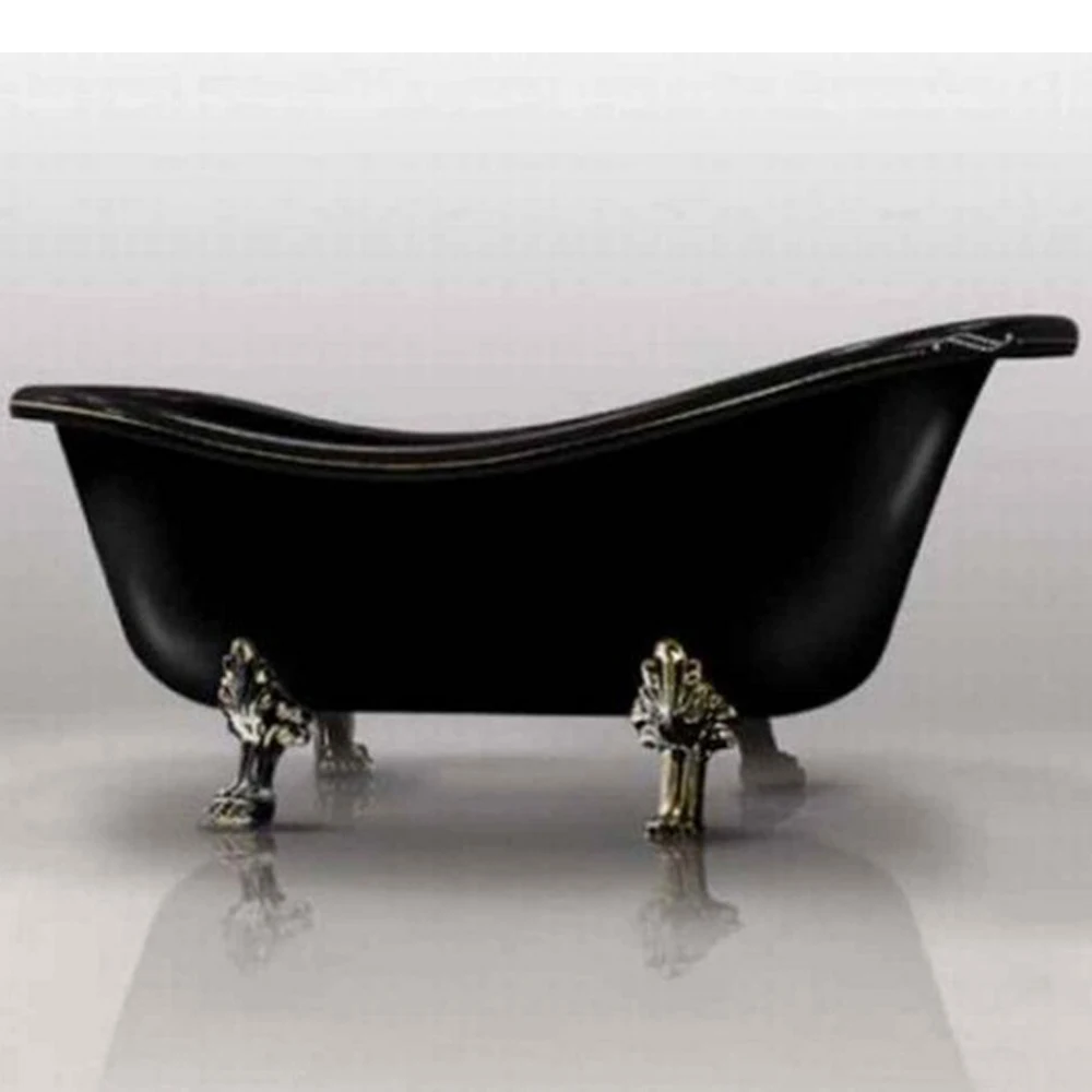 Wholesale Hot Tubs Antique Tin Claw Foot Bathtubs With Black Color