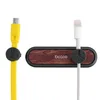 Data Cord Organizer 3 Magnetic Button Multipurpose Desktop Cable Clip Holder Stand Cherry wood