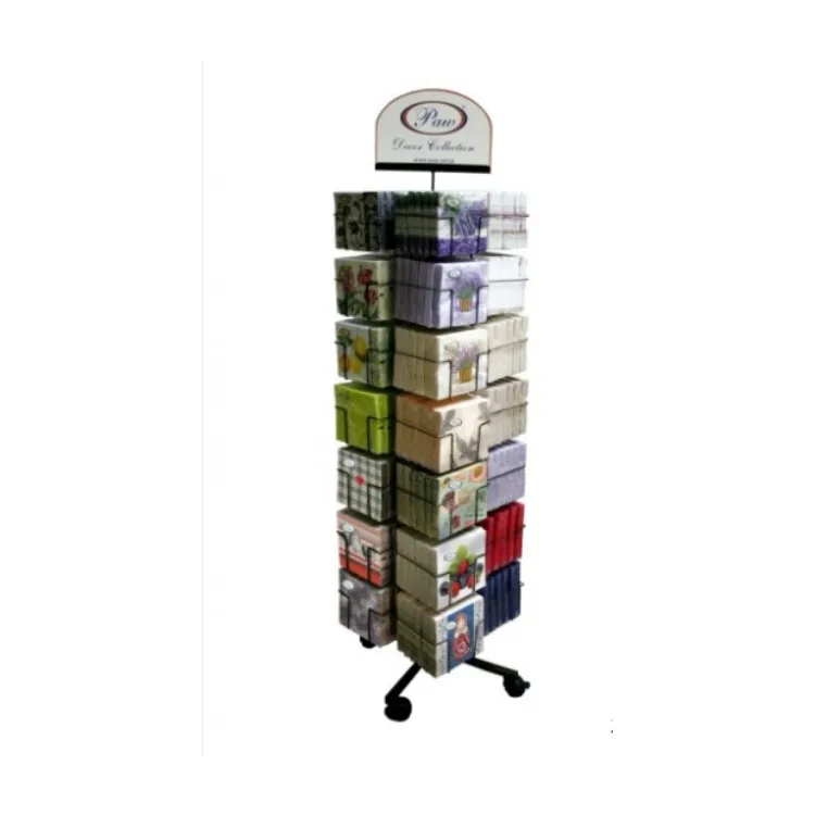 Spinner Floor Pocket Wire Book Stand Greeting Card Rack Book Display