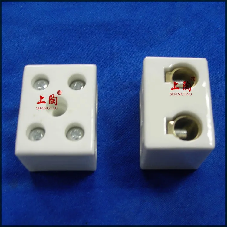 High Temperature 5a 2 Way Thermocouple Ceramic Terminal Blocks For
