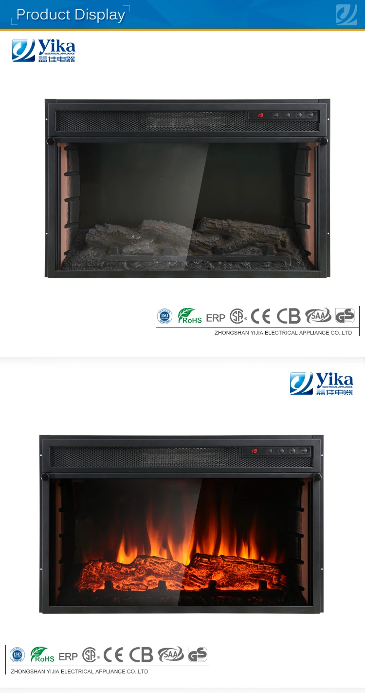 YIKA Wholesale energy-saving indoor insert 220v electric fireplace